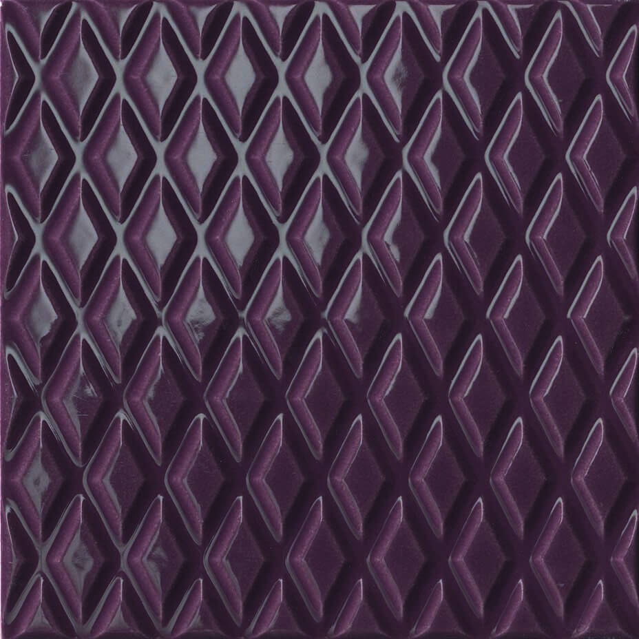 Настенная плитка Cerasarda Parentesi Quadra Parentesi A Mosto, 20x20, моноколор, фиолетовая, глянцевая