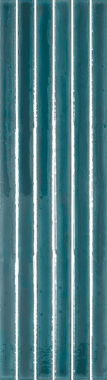 Мозаика Amadis Fine Tiles Long Stick Pacific Gloss, 13x45, под майолику, синяя, глянцевая