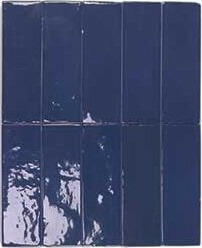 Настенная плитка DNA Tiles Safi Cobalt, 5.2x16, под майолику, синяя, глянцевая