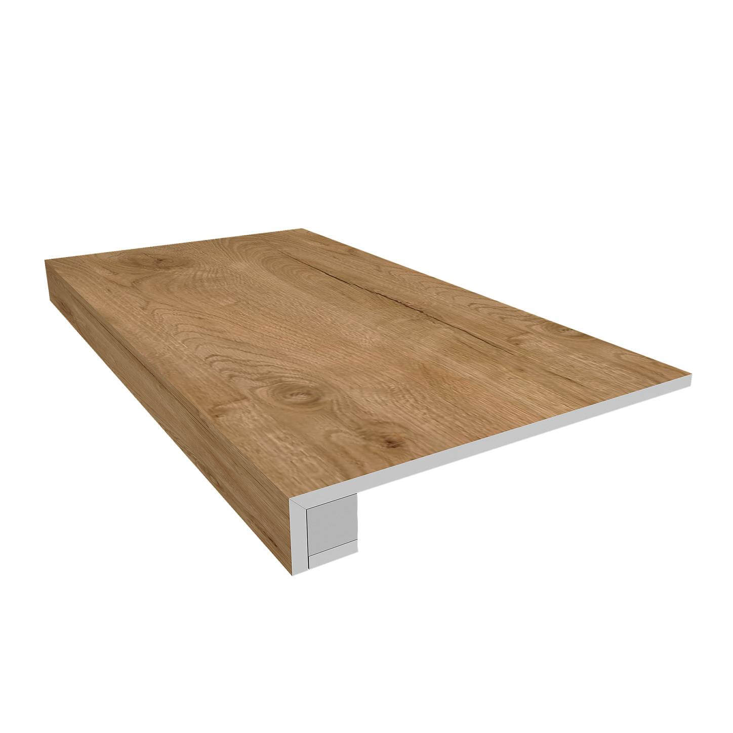 Подступенок Ametis by Estima Selection Walnut Комплект (Ступень SI04  непол. (прямоугол. бортик) без насечек + Подступенок, 33x120, под дерево, коричневый, матовый