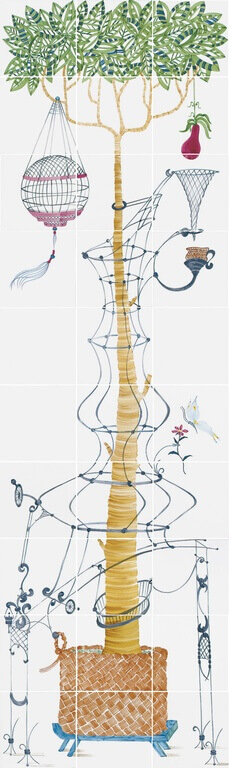 Декор Bardelli Cuban Veranda 6, 60x200, с рисунком, мультиколор, глянцевый