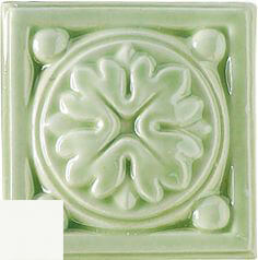 Декор Ceramica Grazia Listelli Voluta Tozz. Bianco, 6x6, под обои, белый, глянцевый