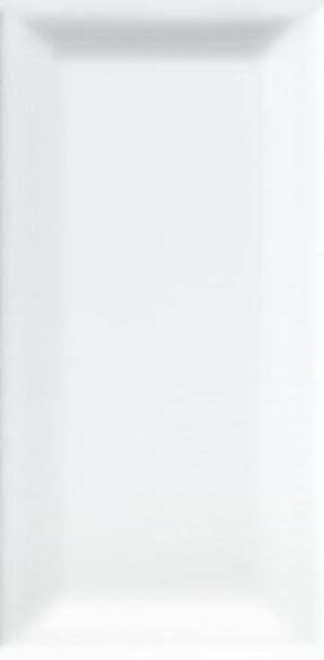 Настенная плитка CE.SI. Metro Diam. Talco, 7.5x15, метро/кабанчик, белая, глянцевая