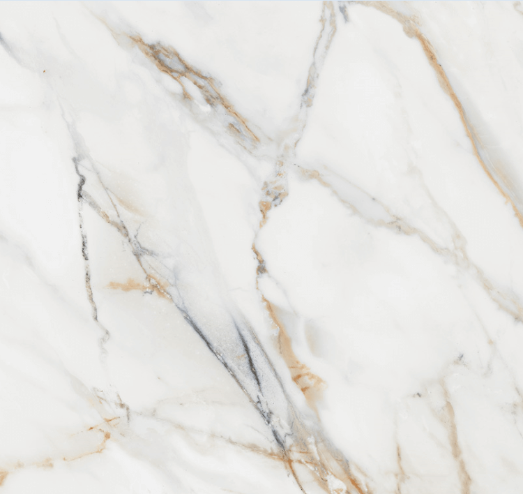 Керамогранит Porcelanite Dos Firenze 1840 Calacatta Gold Pulido, 98x98, под оникс, белый, глянцевый