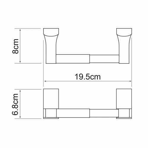 Держатель для туалетной бумаги WasserKRAFT Exter K-5222