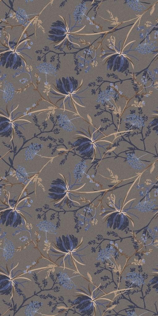 Декор Ariana Ceramica Floralia Ombrelle, 60x120, под обои, серый, матовый