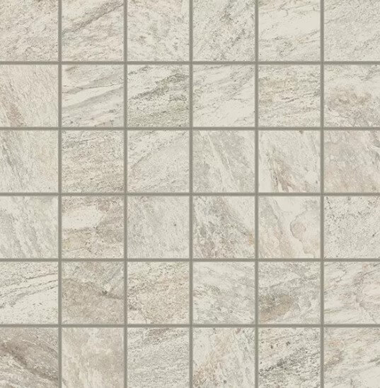 Керамогранит Coliseum Gres Alpl Bianco Inserto, 30x30, под камень, серый, матовый