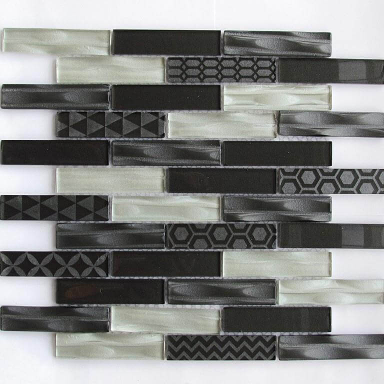 Мозаика Bonaparte Mosaics Optima Grey, 30x30, моноколор, серая, рельефная