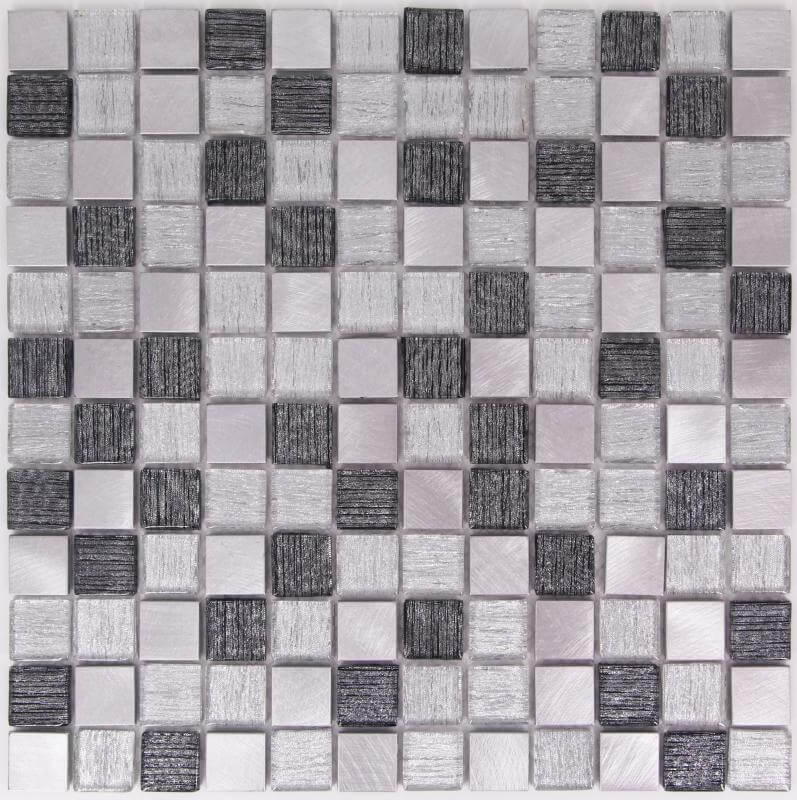 Мозаика Bonaparte Mosaics Trend Silver, 30x30, под камень, серая, глянцевая