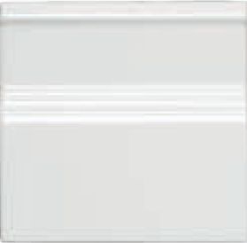 Бордюр Adex Neri Rodapie Clasico Blanco Z, 15x15, под обои, белый, глянцевый