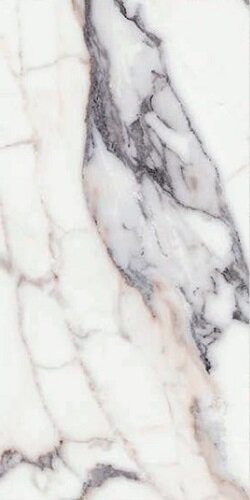 Керамогранит Rex Ceramiche Les Origines de Rex Argent Glossy Rett, 60x120, под мрамор, белый, глянцевый