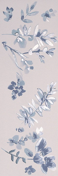 Настенная плитка FAP Ceramiche Deco&More Flower Blue RT, 30.5x91.5, под обои, голубая, матовая