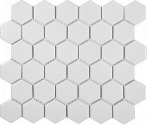 Мозаика Imagine Mosaic Керамика KHG51-1M, 28.4x32.4, моноколор, белая, матовая