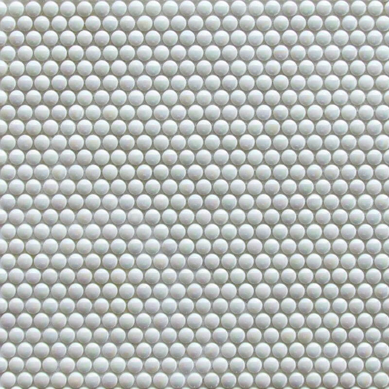 Мозаика Bonaparte Mosaics Pixel Pearl, 31.8x32.5, моноколор, белая, глянцевая