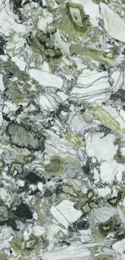 Керамогранит Moreroom Stone Freezing Emeral Polished, 160x320, под камень, зелёный, полированный