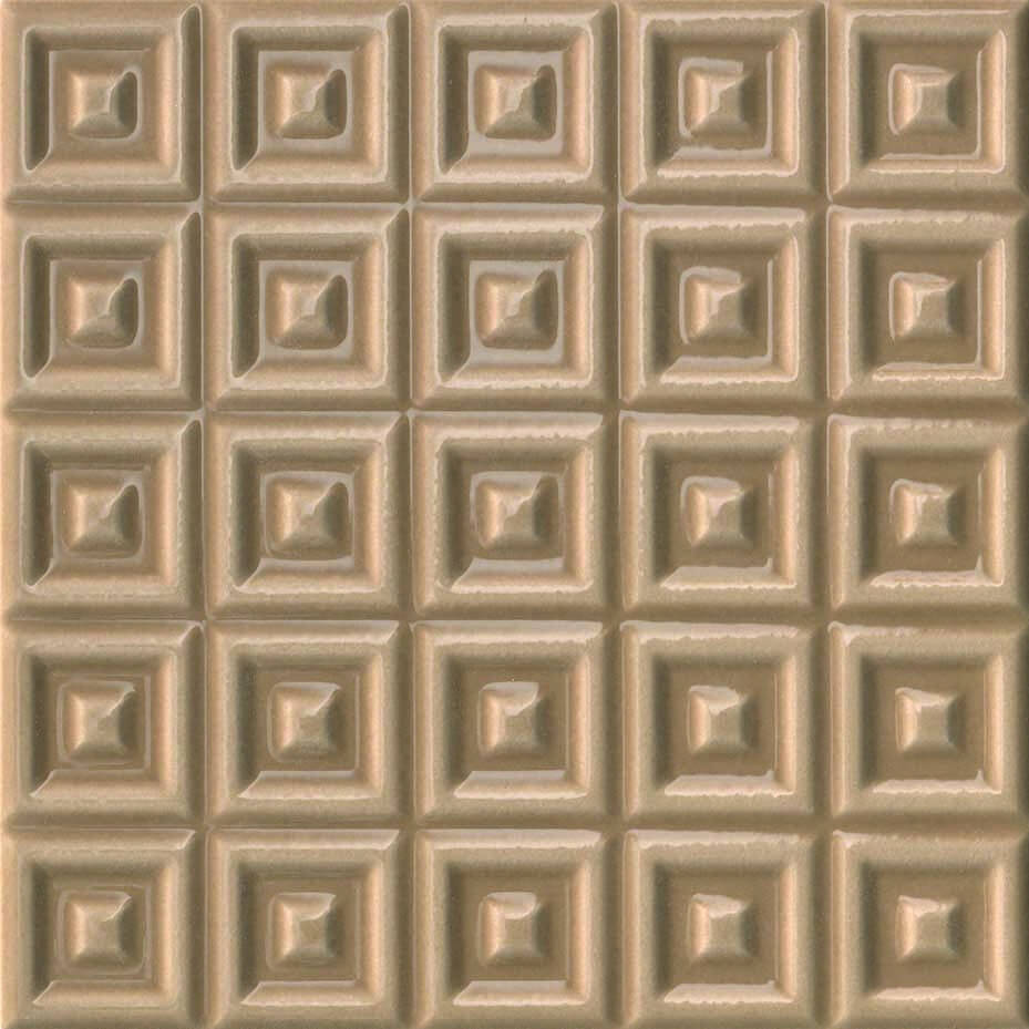 Настенная плитка Cerasarda Parentesi Quadra Quadra A Bamboo, 20x20, моноколор, бежевая, глянцевая