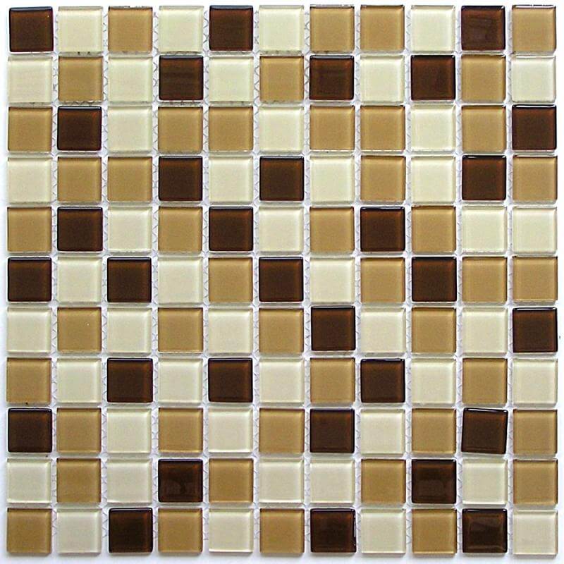 Мозаика Bonaparte Mosaics Latte Mix, 30x30, моноколор, бежевая, глянцевая