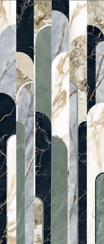 Керамогранит ABK Sensi Fantasy Arches Lux3 R, 120x280, под мрамор, мультиколор, полированный