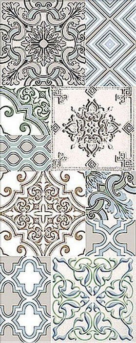 Декор Azori Nuvola Dec.Selena, 20.1x50.5, геометрия, бежевый, глянцевый