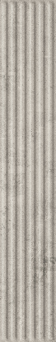 Керамогранит Paradyz Carrizo Grey Elewacja Struktura Stripes Mix Mat, 6.6x40, под бетон, серый, рельефный