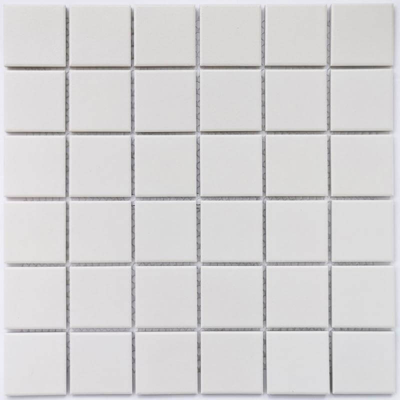 Мозаика Bonaparte Mosaics Arene White, 30.6x30.6, моноколор, белая, противоскользящая