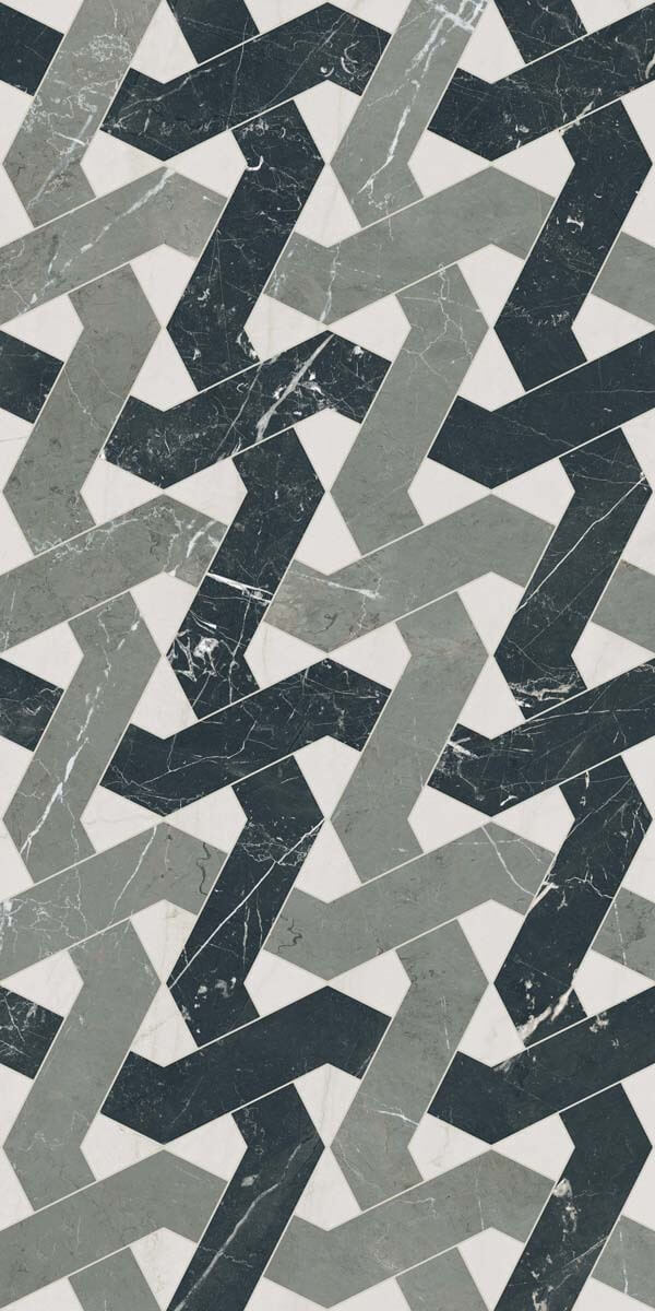 Керамогранит ABK Sensi Fantasy Zigzag Lu3 R, 60x120, под мрамор, серый, полированный