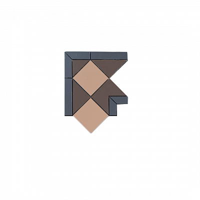 Угловой элемент Keramark Павловск Светло-Кирпичный, 18.1x18.1, моноколор, чёрный, матовый