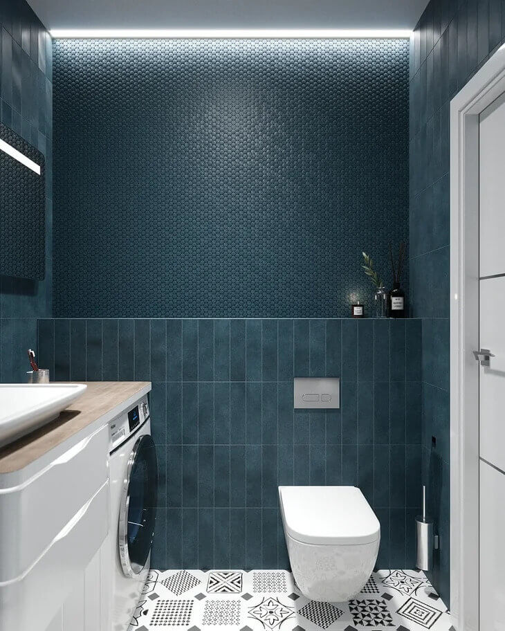 Настенная плитка FAP Ceramiche Boston Petrolio, 7.5x30, моноколор, серая, матовая