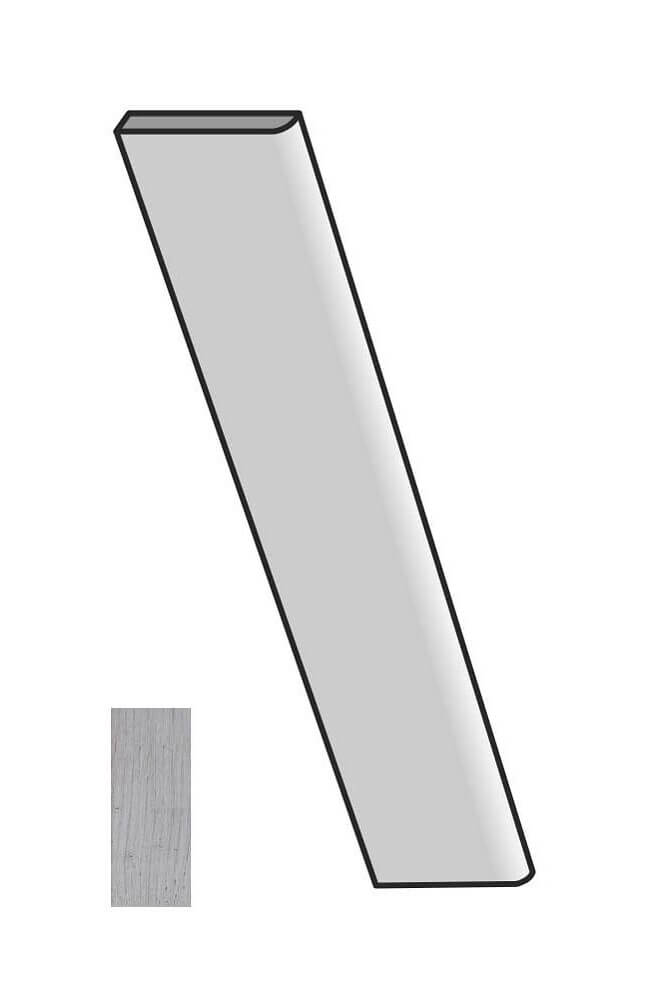 Плинтус Settecento Vintage Battiscopa Grigio, 7.8x47.8, под дерево, серый, матовый