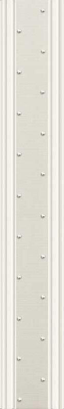 Бордюр Piemme Boiserie Fregio Boiserie Argento, 9.5x60.2, под обои, белый, матовый