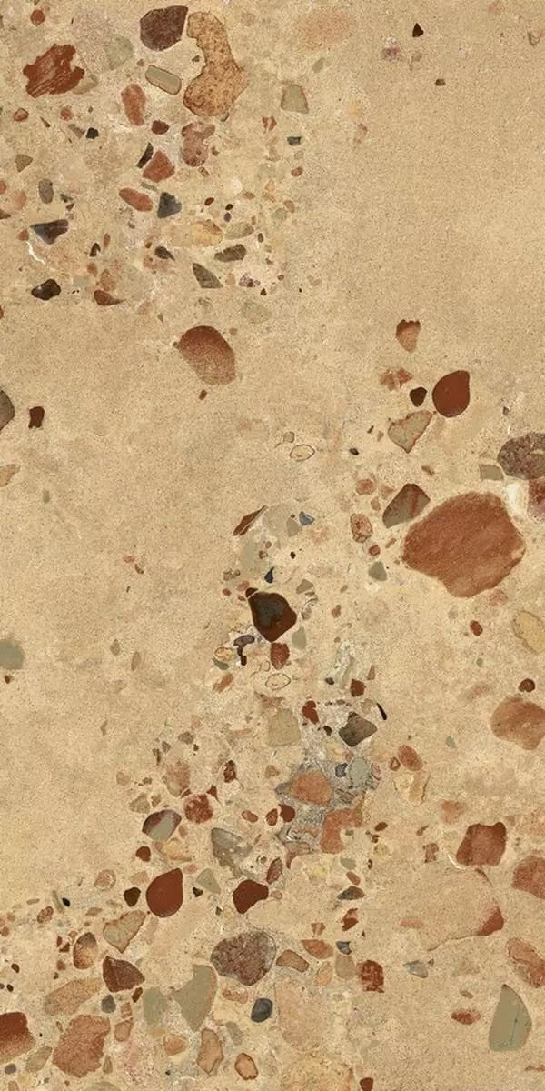 Керамогранит Fioranese Ceramica I Cocci Siciliani Naturale, 60.4x120.8, имитация терраццо, бежевый, матовый