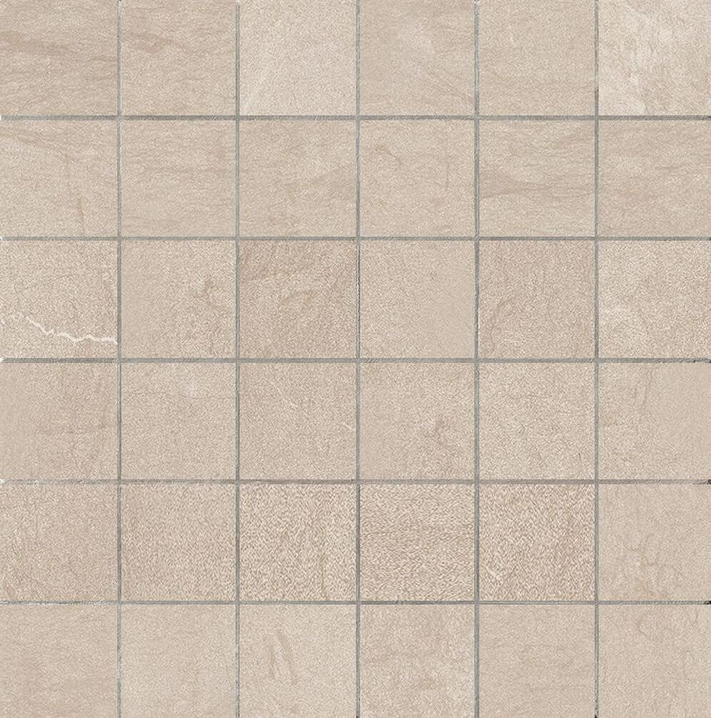 Мозаика Vallelunga Foussana Mosaico Sand, 30x30, под камень, бежевая, лаппатированная