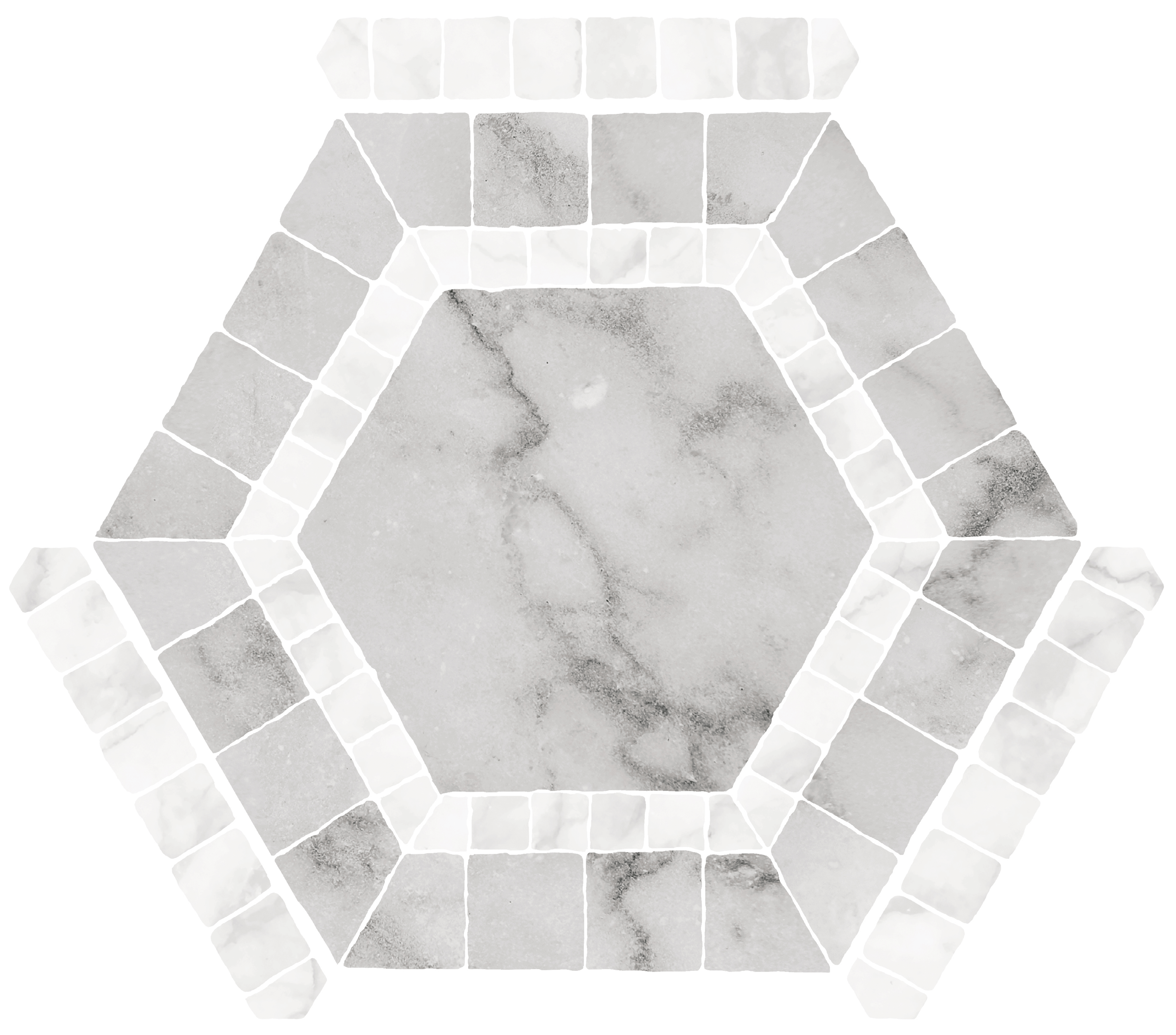 Керамогранит Monopole Ceramica Avant Ibiza Grey, 22x25, под мрамор, белый, матовый