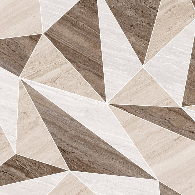 Декор Ceracasa Ceramica Solei Deco Crema Pulido, 49.1x49.1, геометрия, коричневый, полированный