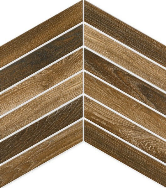 Керамогранит Monopole Ceramica Arrow/Line Arrow Oak, 8x40, под дерево, коричневый, матовый