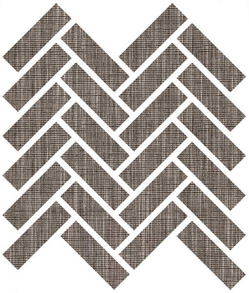 Мозаика Sant'Agostino Tailorart Spina Brown, 30x30, под текстиль, коричневая, матовая