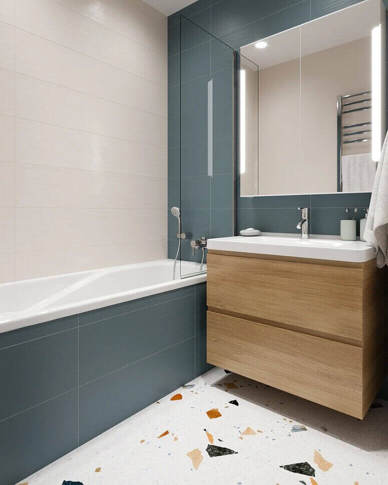 Керамогранит Arcana Stracciatella-R Nacar, 80x80, имитация терраццо, белый, матовый