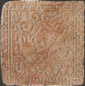 Декор Settecento Maya Inserto Yucatan A Granato, 32.7x32.7, под обои, коричневый, матовый
