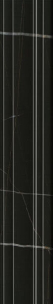 Бордюр Kerama Marazzi Греппи Черный, 7.3x40, под мрамор, чёрный, глянцевый