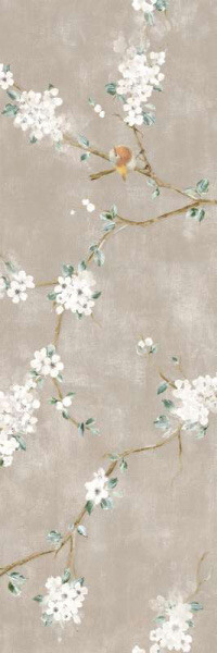 Настенная плитка Ragno Mixed Rosa Decoro Fiori di Pesco B Rett, 40x120, под бетон, бежевая, матовая