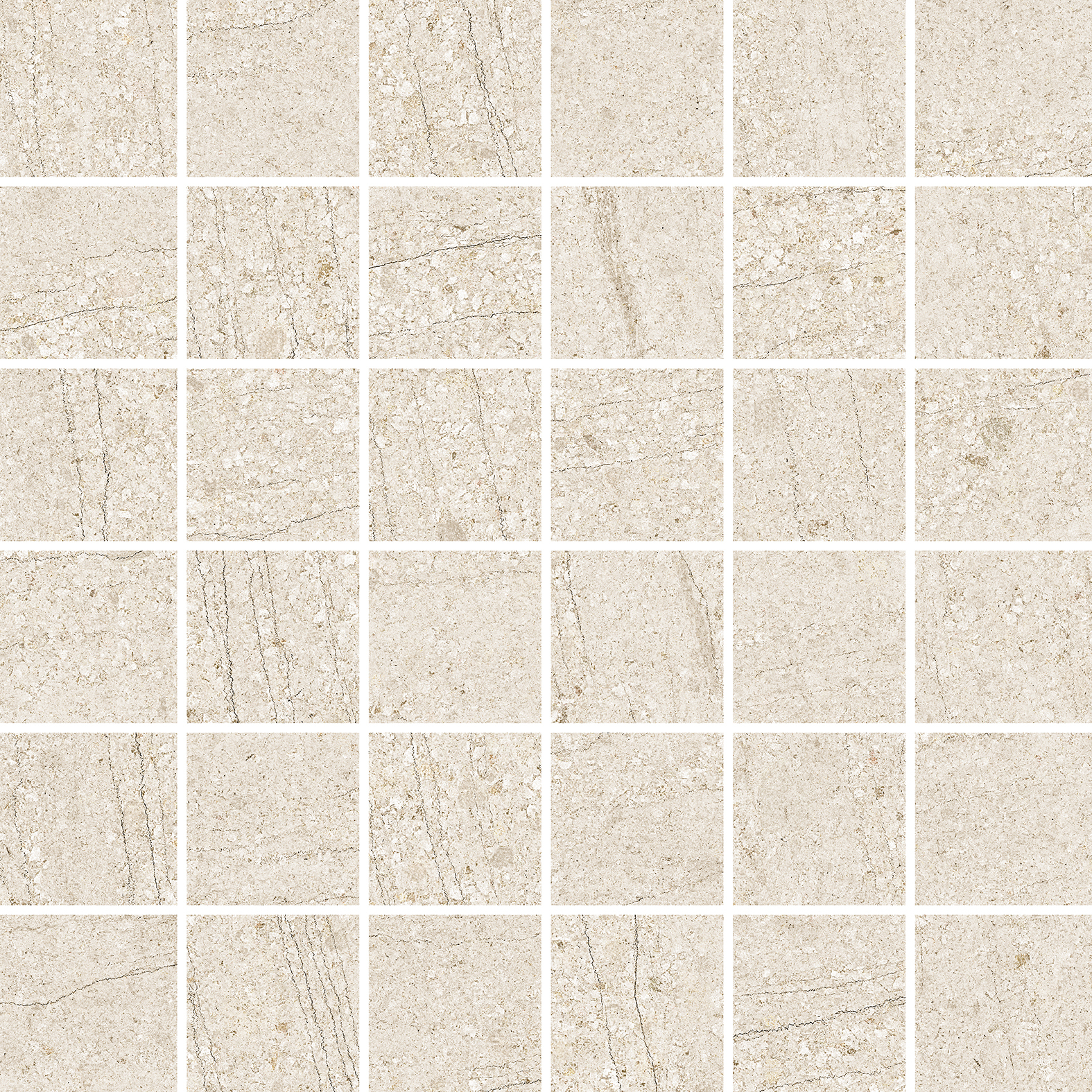 Мозаика Керамин Самум 3 ковры мозаичные, 30x30, под камень, бежевая, матовая