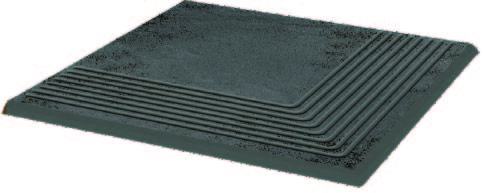 Ступень Paradyz Peld.Ang.Semir Grafit, 30x30x1.1, под камень, серая, матовая