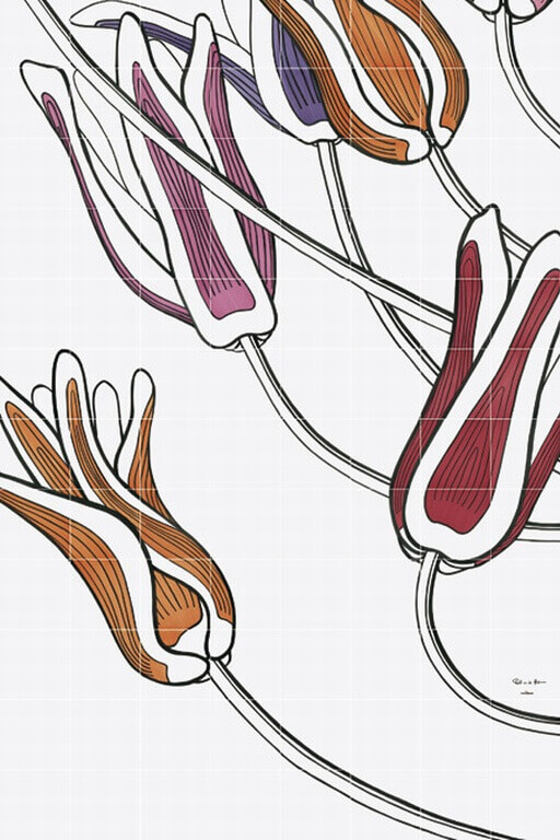 Панно Bardelli Tuli-art 2, 160x240, с рисунком, мультиколор, глянцевое