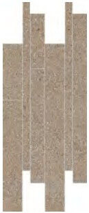 Декор Ergon Grain Stone Listelli sfalsati Taupe Nat., 30x60, геометрия, коричневый, матовый