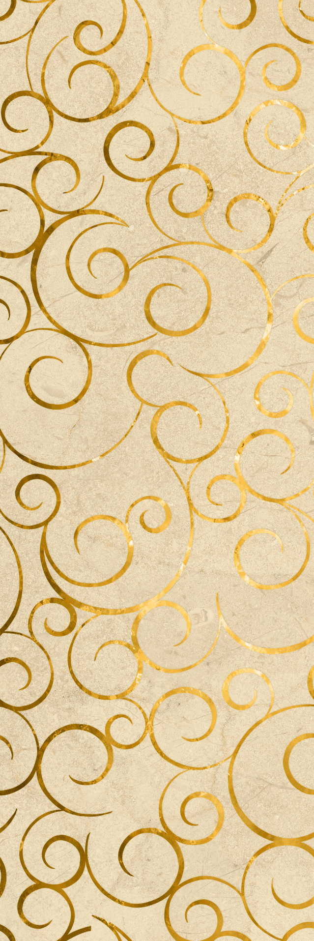 Декор LB-Ceramics Миланезе Дизайн Флорал крема, 20x60, орнамент, бежевый, глянцевый