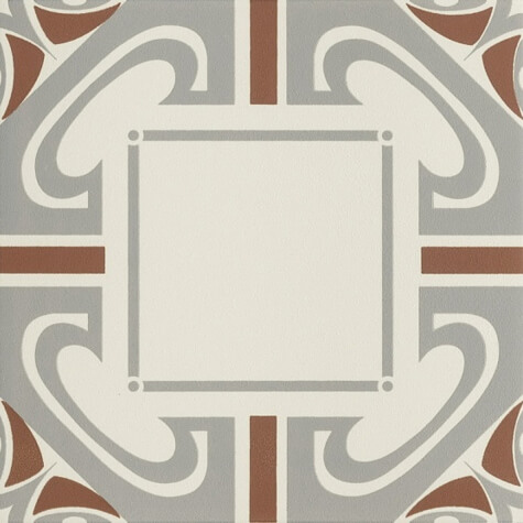 Керамогранит Ceramica Grazia Althaus Dresda Grigio/Cotto, 20x20, орнамент, бежевый, матовый