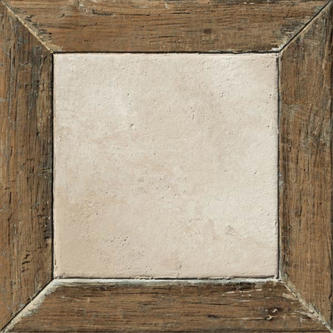 Керамогранит Coliseum Gres Гарда Frame, 45x45, под дерево, бежевый, матовый