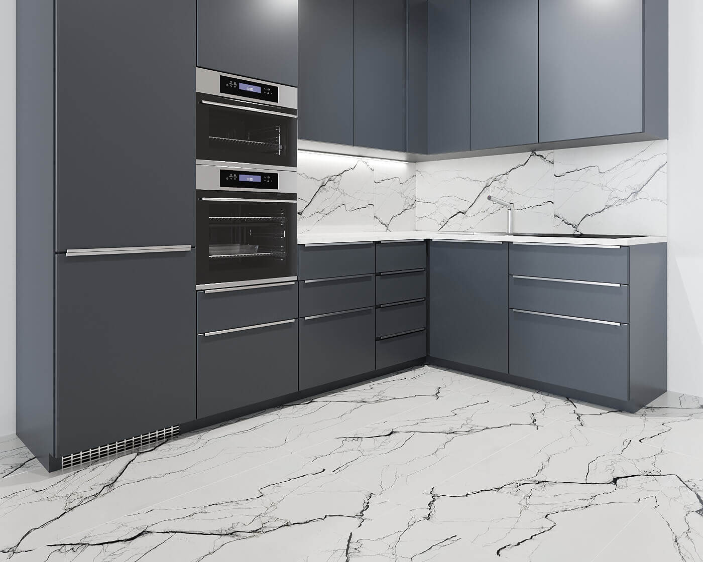 Керамогранит Floor Gres B&W Marble BREACH HIGH-GLO, 60x120, под мрамор, белый, полированный