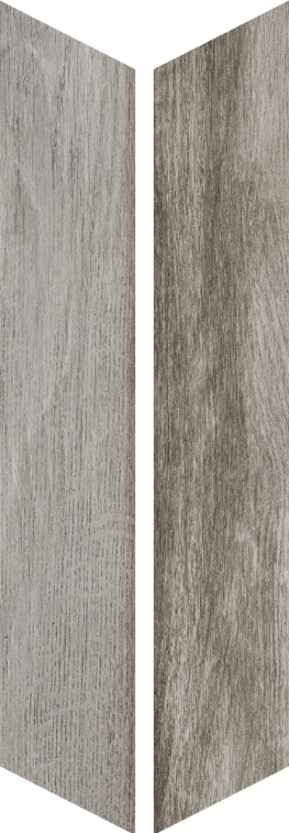 Керамогранит RHS-Rondine Vintage Cendre Chevron, 7.5x40.7, под дерево, серый, матовый
