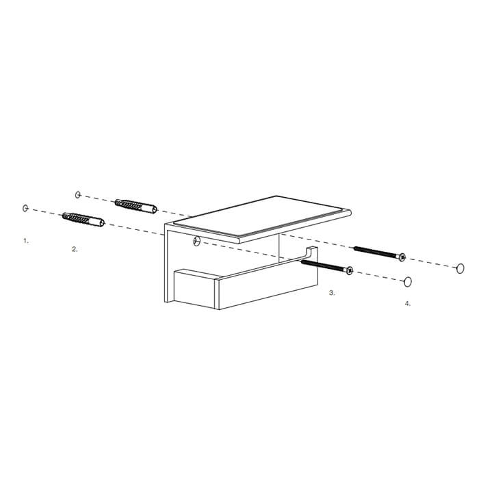 Держатель для туалетной бумаги Decor Walther Contract 654100-2